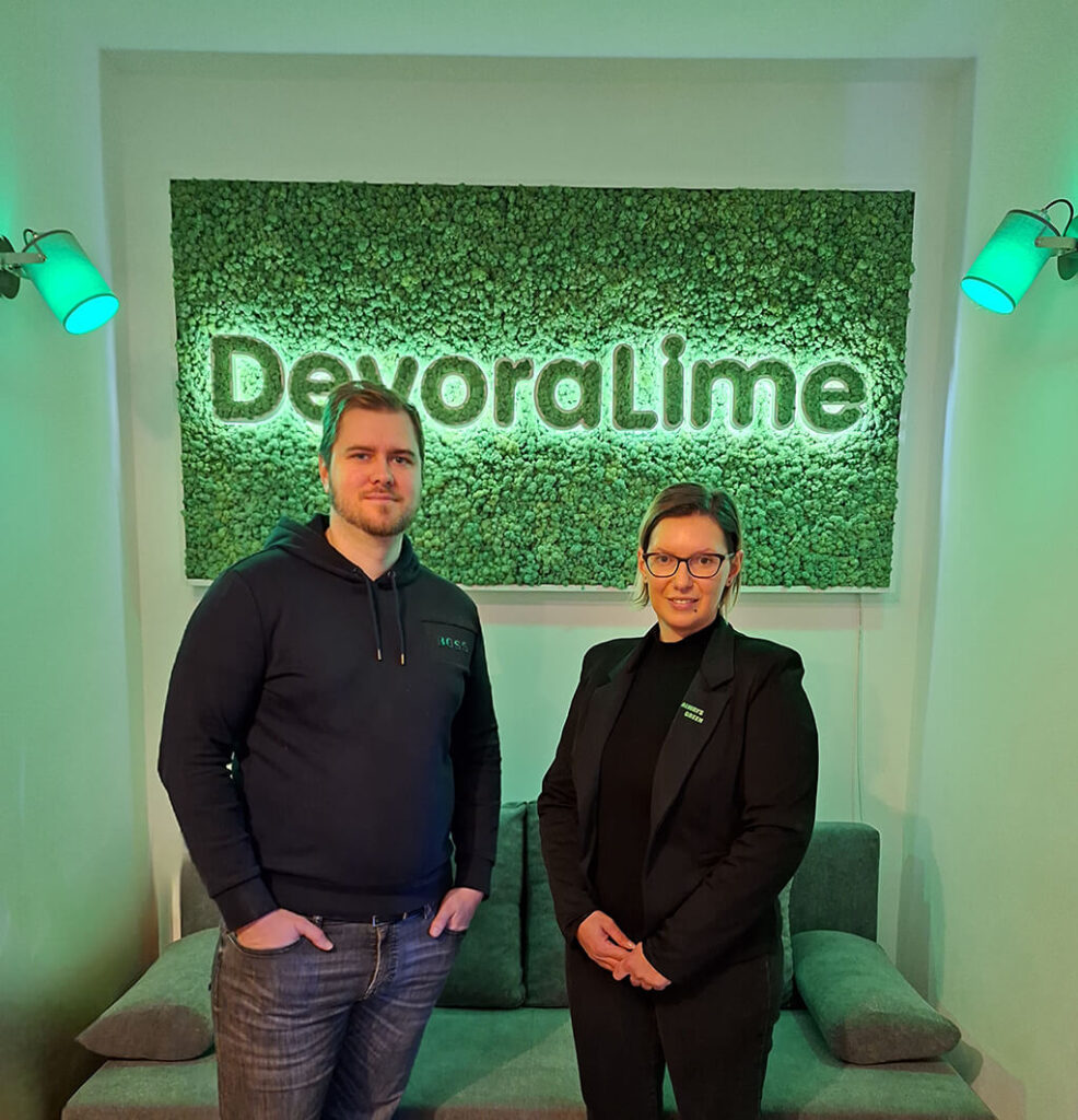 DevoraLime irodai dekor - világítós logóval