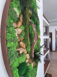 Inárcsa, családi ház - tartósított zöldfal