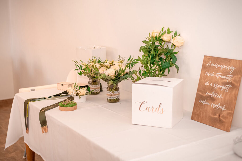 Esküvői dekor Kiss Katalin alwaysgreen.hu